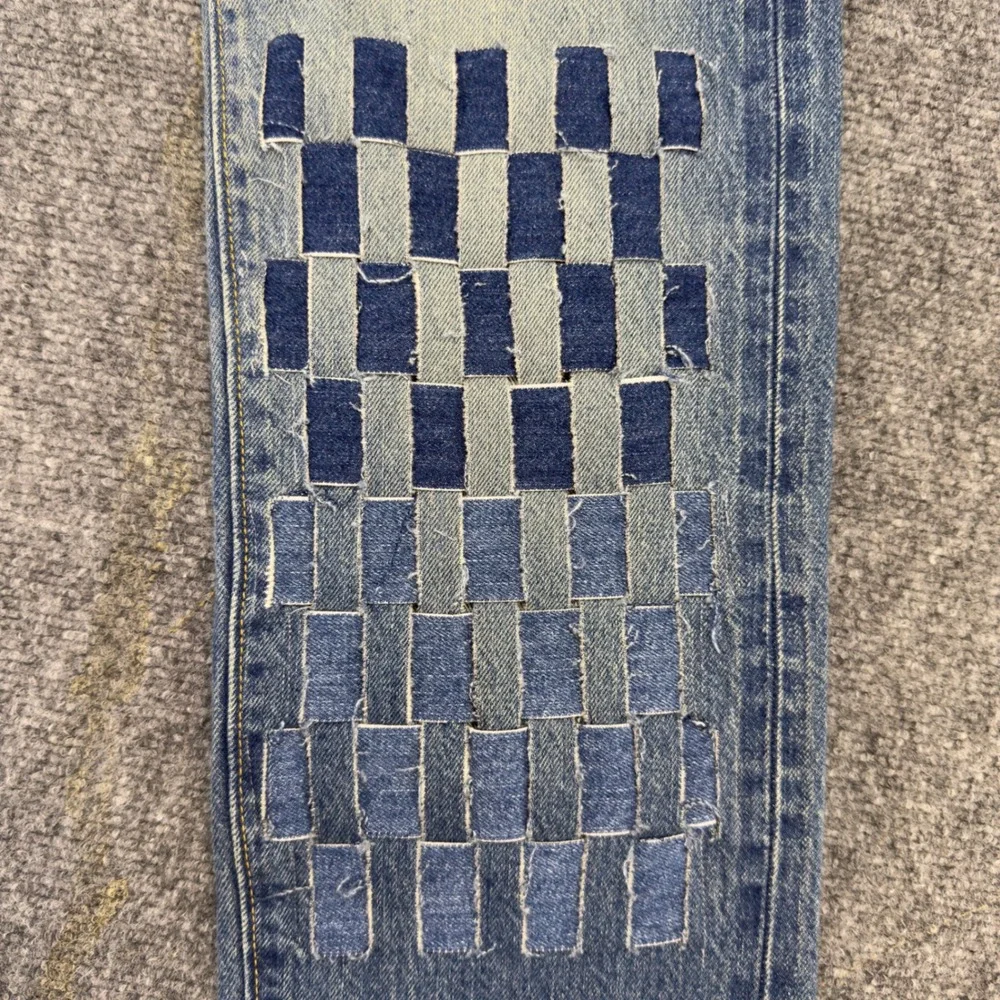 NWT Levis 501 1980s Made in Japan Selvedge Patchwork Jeans Blue Size 29x32